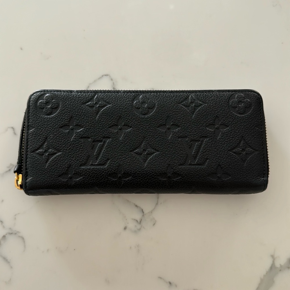 Louis Vuitton Monogram Empreinte Leather Clémence wallet